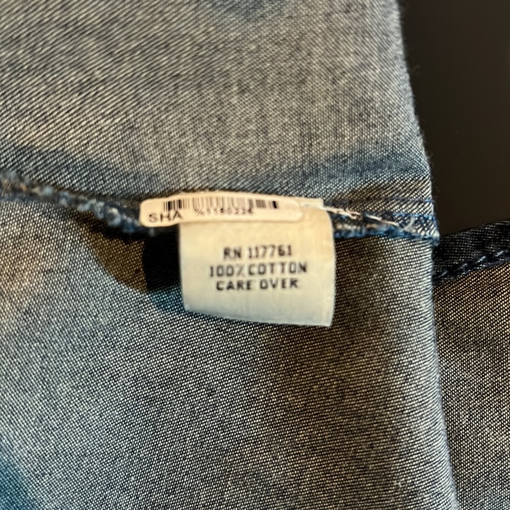 Speed Control Denim Chambray Rose T Shirt Dress - Picture 6 of 7